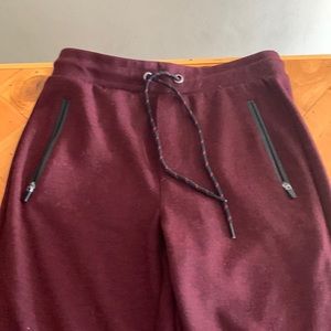 Mens small burgundy athletic  pants